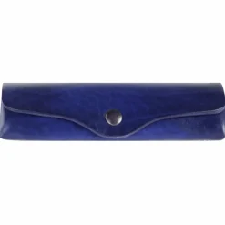 Mika Brillenetuis<Brillenetui Leder 16 cm blau
