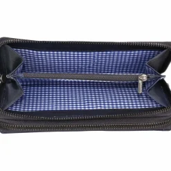 Mika Damengeldbörsen Querformat<Geldbörse Leder 19.5 cm navy