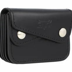 Mika Herrengeldbörsen Querformat|Damengeldbörsen Querformat<Geldbörse Leder 9,5 cm schwarz