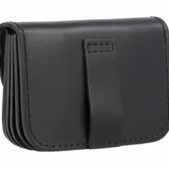 Mika Herrengeldbörsen Querformat|Damengeldbörsen Querformat<Geldbörse Leder 9,5 cm schwarz