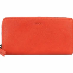 Mika Damengeldbörsen Querformat<Geldbörse Leder 19,5 cm rot