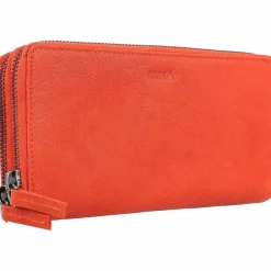 Mika Damengeldbörsen Querformat<Geldbörse Leder 19,5 cm rot