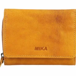 Mika Damengeldbörsen Querformat<Geldbörse Leder 11 cm gelb