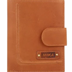 Mika Herrengeldbörsen Hochformat<Geldbörse Leder 10 cm cognac