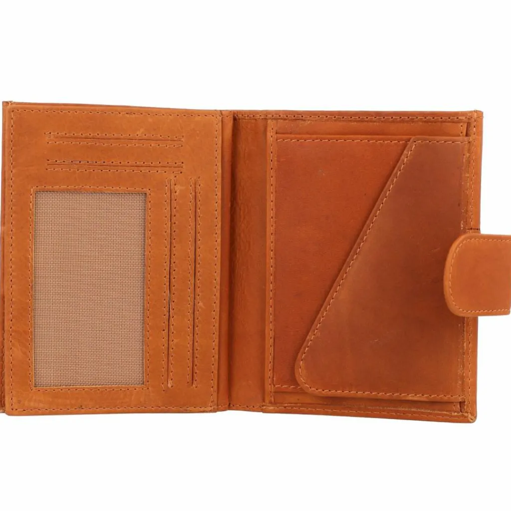 Mika Herrengeldbörsen Hochformat<Geldbörse Leder 10 cm cognac