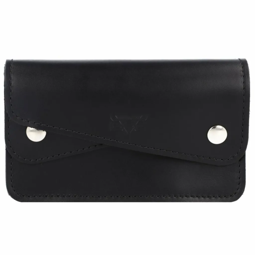 Mika Herrengeldbörsen Querformat|Damengeldbörsen Querformat<Geldbörse Leder 14,5 cm schwarz