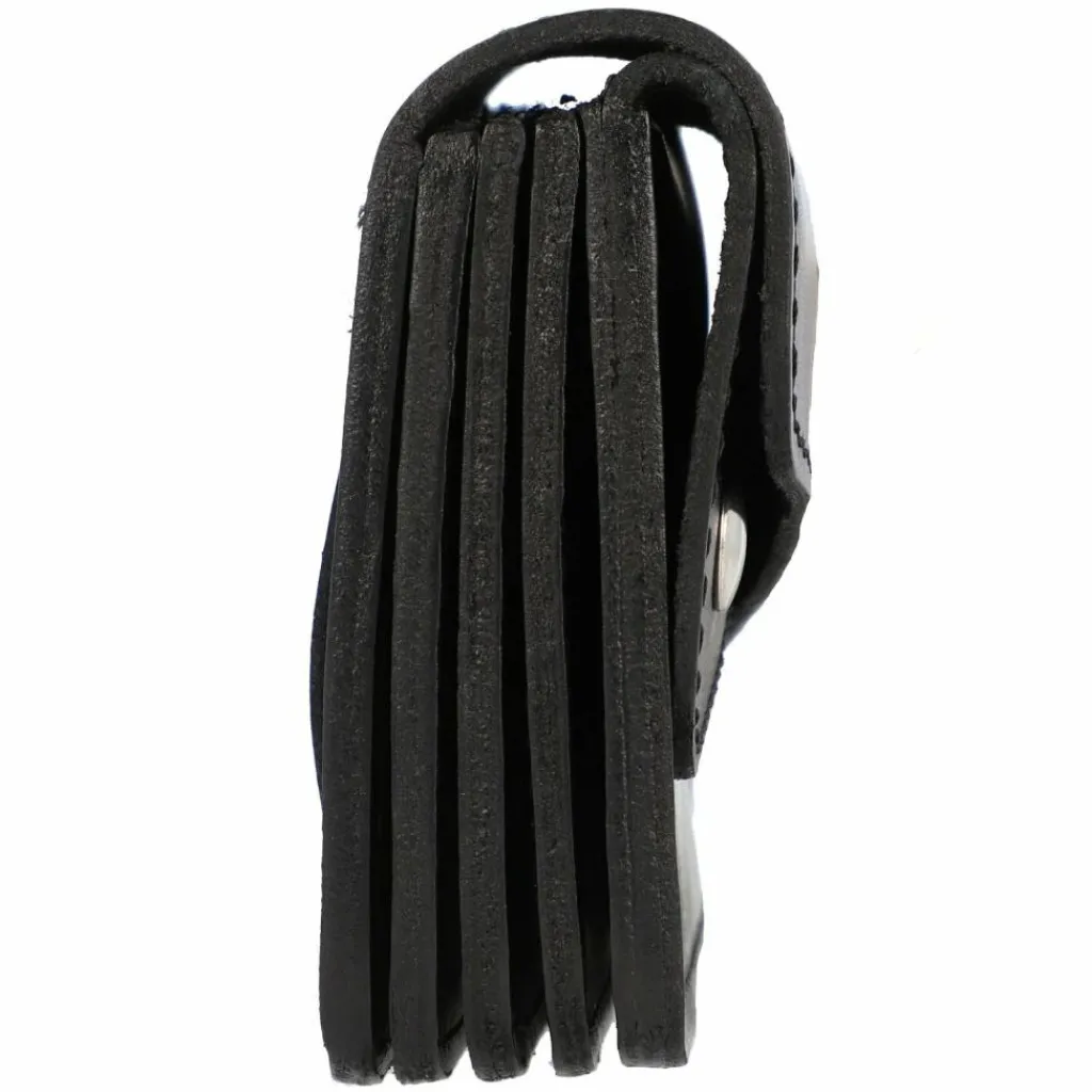 Mika Herrengeldbörsen Querformat|Damengeldbörsen Querformat<Geldbörse Leder 14,5 cm schwarz