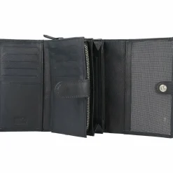 Mika Damengeldbörsen Querformat<Geldbörse Leder 15 cm blau