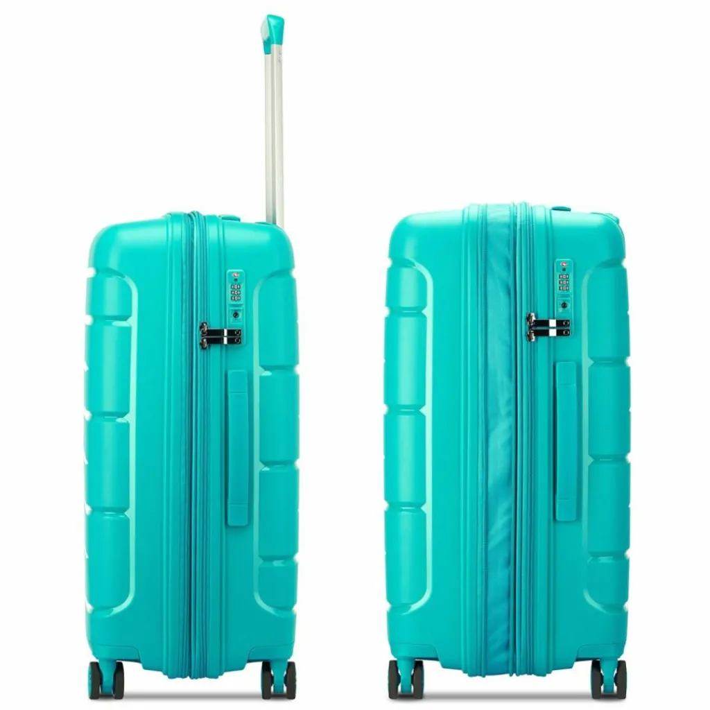 Clearance MODO by Roncato Starlight 3.0 4 Rollen Trolley 66 cm mit Dehnfalte mint green