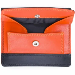 Best Mywalit Geldbörse Leder 10 cm black-orange