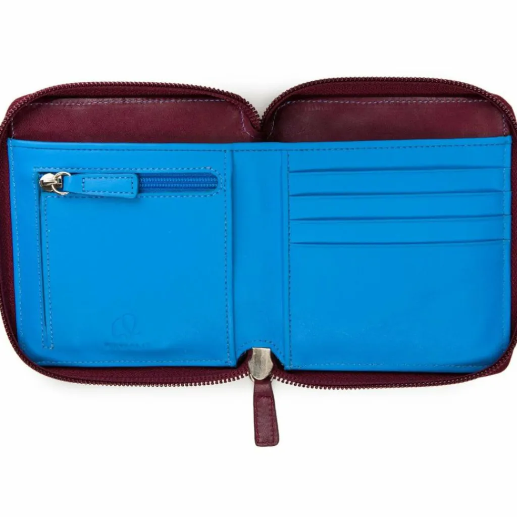 Mywalit Herrengeldbörsen Hochformat<Geldbörse RFID Leder 10 cm burgundy/sea