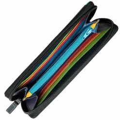 Mywalit Damengeldbörsen Querformat<Geldbörse RFID Schutz Leder 20 cm black-pace