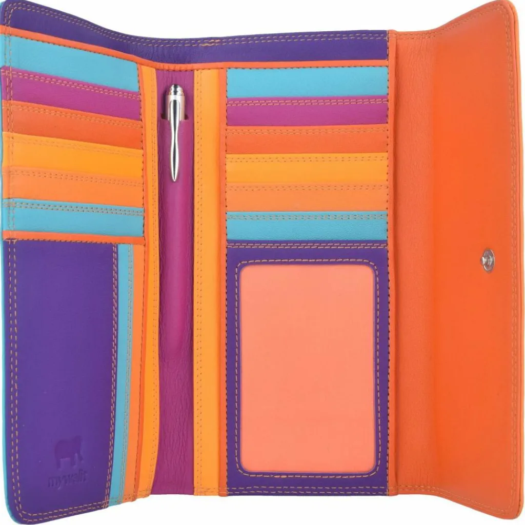 Sale Mywalit Tri-fold Zip Wallet Geldbörse Leder 17 cm copacabana