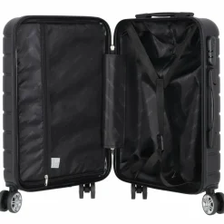 Nowi Hartgepäck Kabinengepäck|4-Rollen Kabinentrolleys<Bergamo 4 Rollen Kabinentrolley 56 cm schwarz