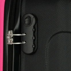 Nowi Koffersets Als Hartgepäck|Koffersets 2-Teilig<Lugano 4 Rollen Kofferset 2-teilig schwarz-pink