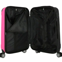 Nowi Koffersets Als Hartgepäck|Koffersets 2-Teilig<Lugano 4 Rollen Kofferset 2-teilig schwarz-pink