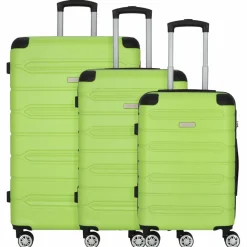 Outlet Nowi Rhodos 4 Rollen Kofferset 3-teilig sz-lime