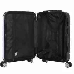 Nowi Hartgepäck|4-Rollen Koffer<Rhodos 4 Rollen Trolley 58 cm weiss-sz