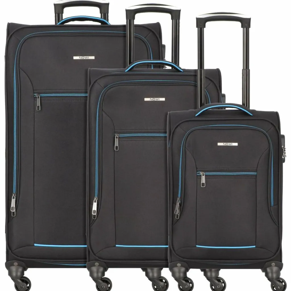 Hot Nowi Sevilla 4 Rollen Kofferset 3-teilig sz-blau