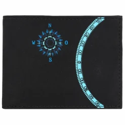 oxmox Herrengeldbörsen Querformat<New Cryptan Geldbörse RFID Schutz 10.5 cm windrose