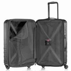 Best Pack Easy Flow 4 Rollen Trolley M 66 cm mit Dehnfalte schwarz