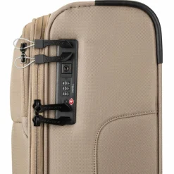 Sale Pack Easy GoOn 4 Rollen Kabinentrolley 55 cm Laptopfach beige