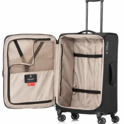 Discount Pack Easy GoOn 4 Rollen Trolley M 67 cm mit Dehnfalte schwarz