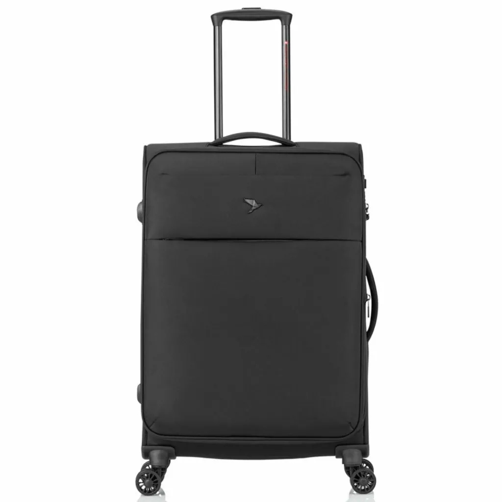 Best Pack Easy GoUp 4 Rollen Trolley M 65 cm mit Dehnfalte schwarz