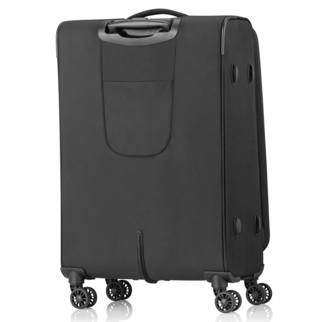 Best Pack Easy GoUp 4 Rollen Trolley M 65 cm mit Dehnfalte schwarz