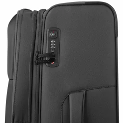 Best Pack Easy GoUp 4 Rollen Trolley M 65 cm mit Dehnfalte schwarz
