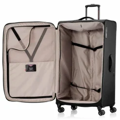 Pack Easy Weichgepäck|4-Rollen Koffer<GoUp 4 Rollen Trolley L 76 cm mit Dehnfalte schwarz