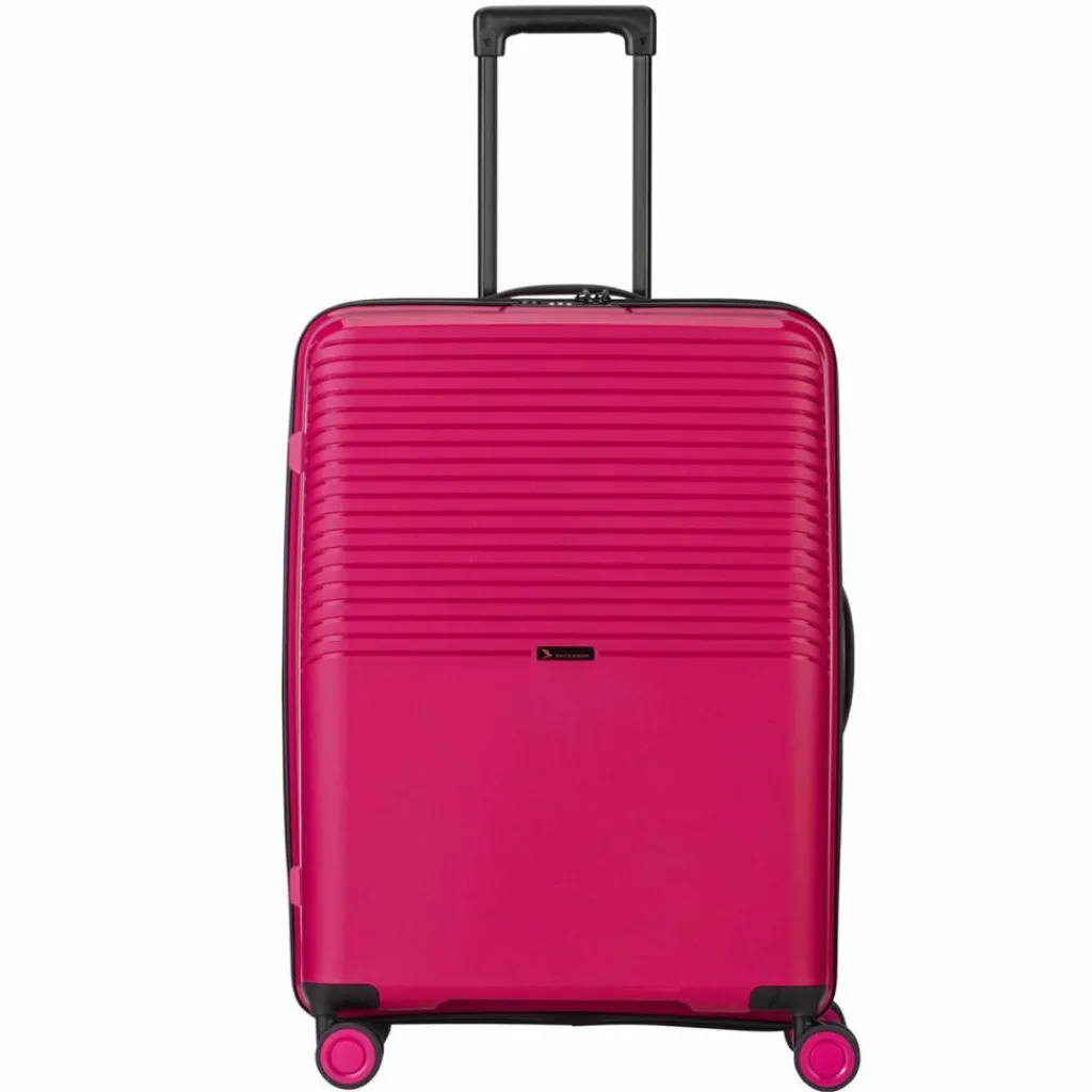 Pack Easy Hartgepäck|4-Rollen Koffer<Jet 4 Rollen Trolley 64 cm mit Dehnfalte rot