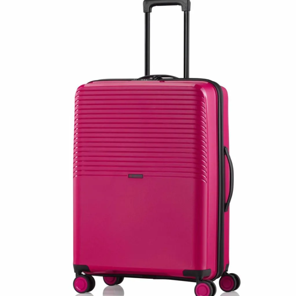 Pack Easy Hartgepäck|4-Rollen Koffer<Jet 4 Rollen Trolley 64 cm mit Dehnfalte rot