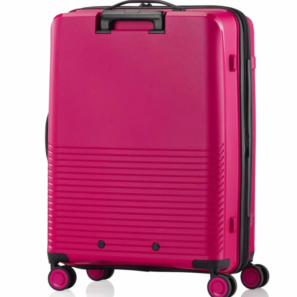 Pack Easy Hartgepäck|4-Rollen Koffer<Jet 4 Rollen Trolley 64 cm mit Dehnfalte rot