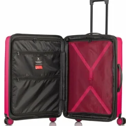 Pack Easy Hartgepäck|4-Rollen Koffer<Jet 4 Rollen Trolley 64 cm mit Dehnfalte rot