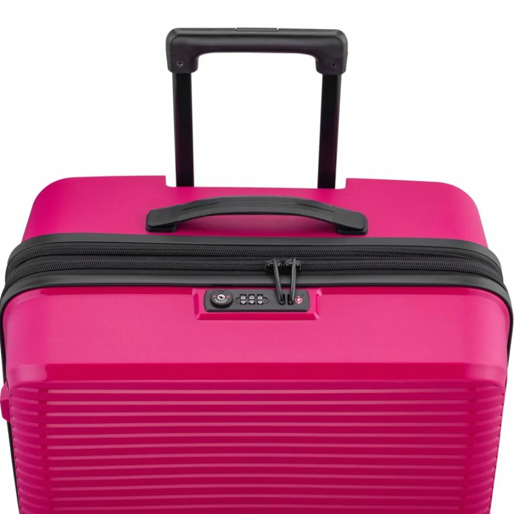 Pack Easy Hartgepäck|4-Rollen Koffer<Jet 4 Rollen Trolley 64 cm mit Dehnfalte rot