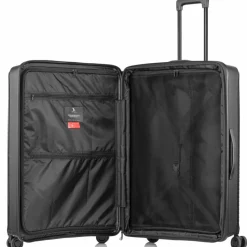 Best Pack Easy Jet 4 Rollen Trolley 75 cm mit Dehnfalte schwarz