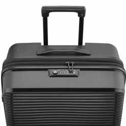 Best Pack Easy Jet 4 Rollen Trolley 75 cm mit Dehnfalte schwarz