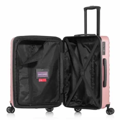 Pack Easy 4-Rollen Koffer|Hartgepäck<Mena 4 Rollen Trolley 64 cm mit Dehnfalte pink