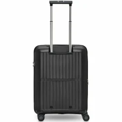 Clearance Pactastic Collection 01 4 Rollen Kabinentrolley S 55 cm mit Dehnfalte black-metallic