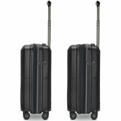 Clearance Pactastic Collection 01 4 Rollen Kabinentrolley S 55 cm mit Dehnfalte black-metallic