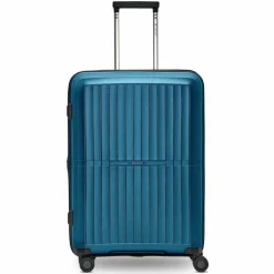 Discount Pactastic Collection 01 4 Rollen Trolley M 67 cm mit Dehnfalte turquoise-metallic