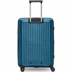 Discount Pactastic Collection 01 4 Rollen Trolley M 67 cm mit Dehnfalte turquoise-metallic