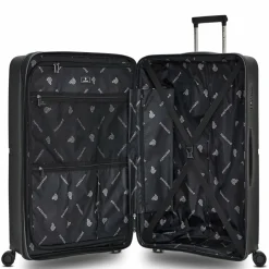 Pactastic Hartgepäck|4-Rollen Koffer<Collection 01 4 Rollen Trolley L 76 cm mit Dehnfalte black-metallic