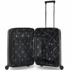 Pactastic Hartgepäck Kabinengepäck|4-Rollen Kabinentrolleys<Collection 01 4 Rollen Kabinentrolley S 55 cm mit Dehnfalte grey-coffee metallic