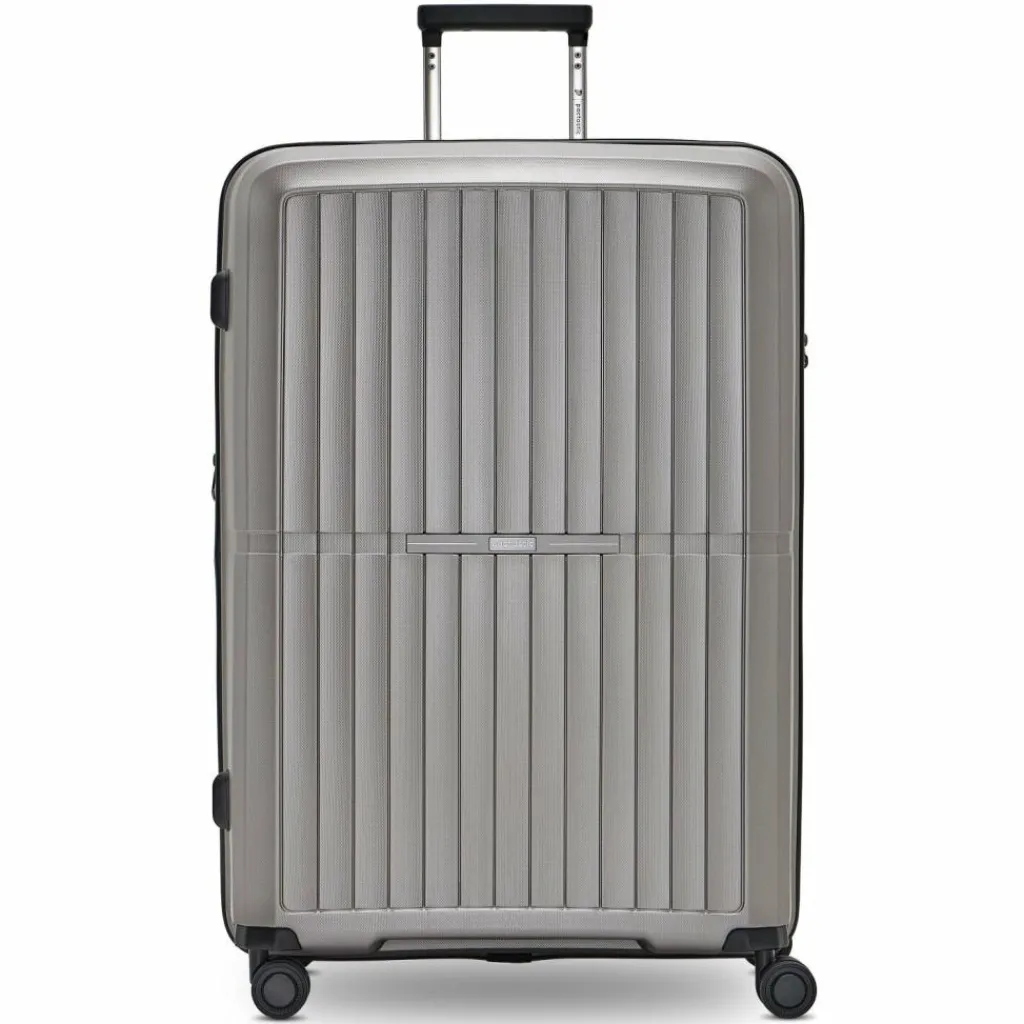 Pactastic Collection 01 4 Rollen Trolley L 76 cm mit Dehnfalte grey-coffee metallic