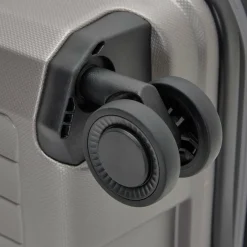 Pactastic Collection 01 4 Rollen Trolley L 76 cm mit Dehnfalte grey-coffee metallic