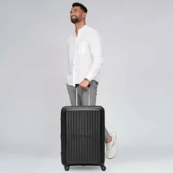 Sale Pactastic Collection 01 4 Rollen Trolley M 67 cm mit Dehnfalte black-metallic