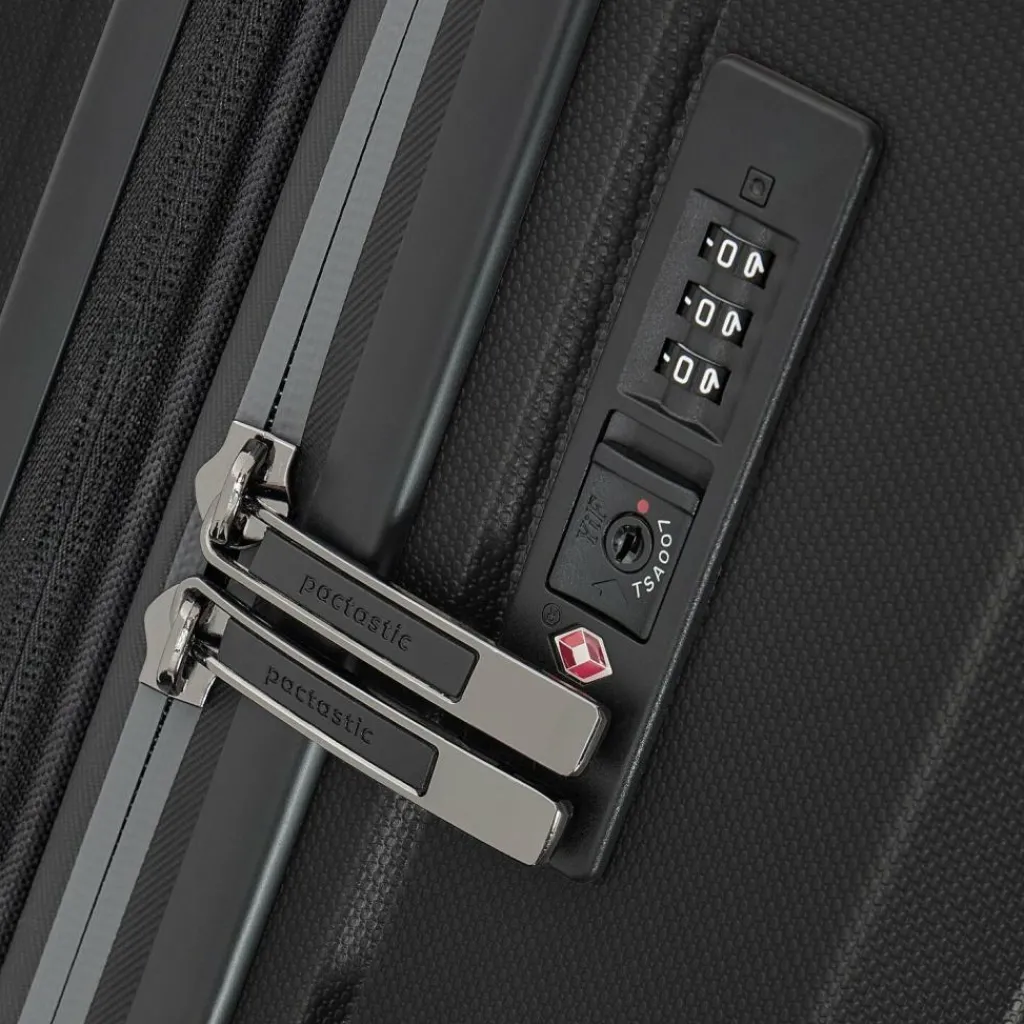 Best Pactastic Collection 01 4-Rollen Kofferset 3tlg. mit Dehnfalte black-metallic