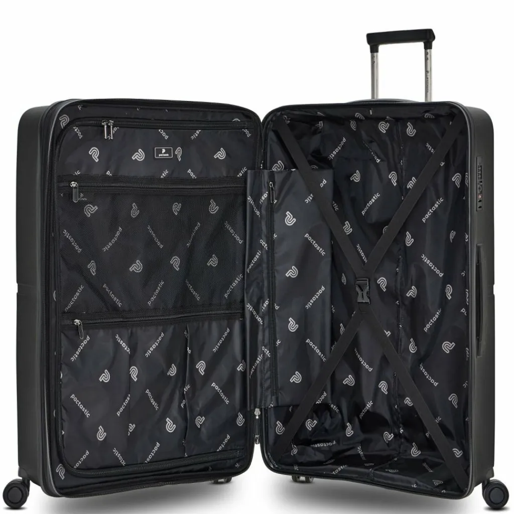 Best Pactastic Collection 01 4-Rollen Kofferset 3tlg. mit Dehnfalte black-metallic